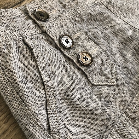 EXPRESS grey linen shorts size 4 - Picture 3 of 6